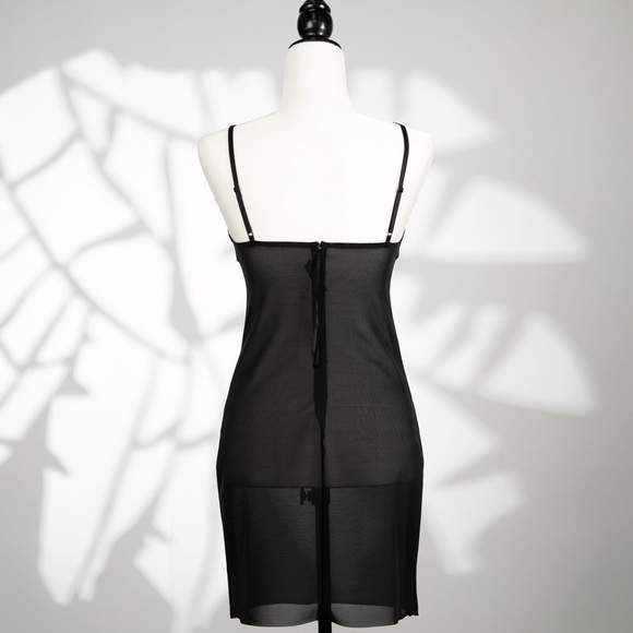 Never Worn Babaton Black Mesh Dress (Size L, Fits Snug) – Perfect Condition! - Picture 4 of 6